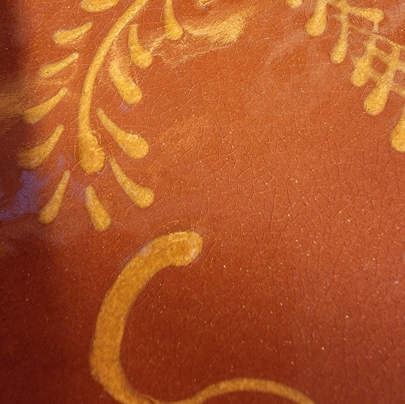 Ginger Cazan Redware 10.5 Inch South Carolina Plate - Picture 8 of 13